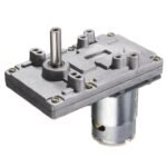 Rated current (mA): ≤3200. Rated power (W): 6.186. Rated Torque (N-m): 0.643 Rated speed: 157 RPM. Shaft diameter (mm): 8. Base motor RPM: 4500. 555 Metal Gear Motors 12V 157 RPM