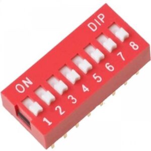 8 Way Slide Switch 2.54mm Pitch (Pack of 3)