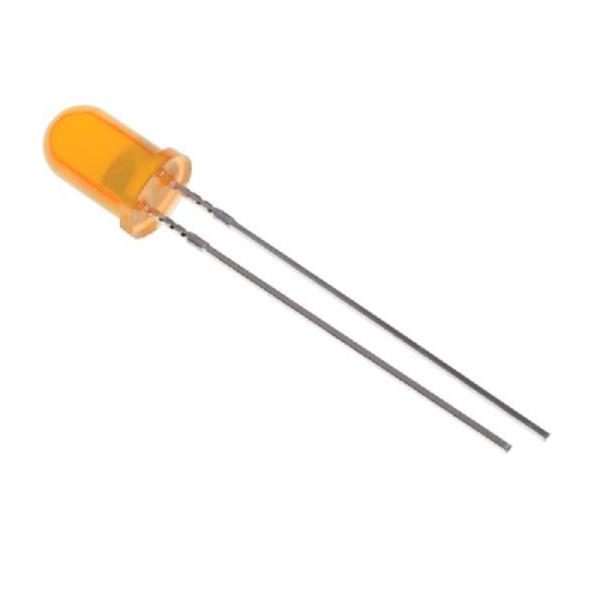 5mm Round Water Clear LED Lamp For LED light, indication, illumination Viewing angle: 40 degree UV resistant epoxy With lowest power consumption, long life, and super bright 5mm DIP LED Orange – 25 Pcs.
