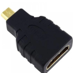 Micro HDMI Male to HDMI Female Gold plated connectors for flawless signal transference CE and ROHS Compliant Micro HDMI Male To HDMI Female Adaptor for Raspberry Pi 4