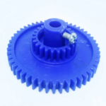 50/24 Teeth Dual Plastic Spur Gear 6mm Shaft (Blue)