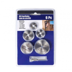 6Pcs 22-44Mm Circular Saw Blade Hss Cutting Disc For Wood Plastic And Aluminum
