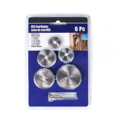 6Pcs 22-44Mm Circular Saw Blade Hss Cutting Disc For Wood Plastic And Aluminum
