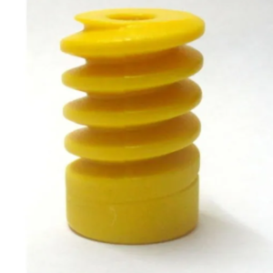 Worm Gear 18 mm Dia 30mm Length 6mm ID Yellow Plastic Good Quality