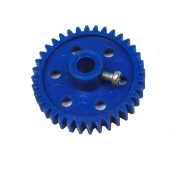 Thin Plastic Spur/Pinion Gear - Blue - 40mm Dia - 6mm Circular Centre Hole- 36 Teeth