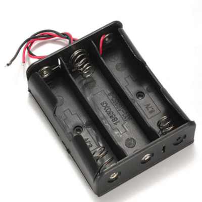 Black Plastic Storage Box Case Holder For Battery 3 x 18650 Cell Box, Without Cover
