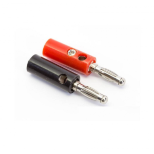Banana Jack Plug Connector Male Black & Red Pair – 4mm