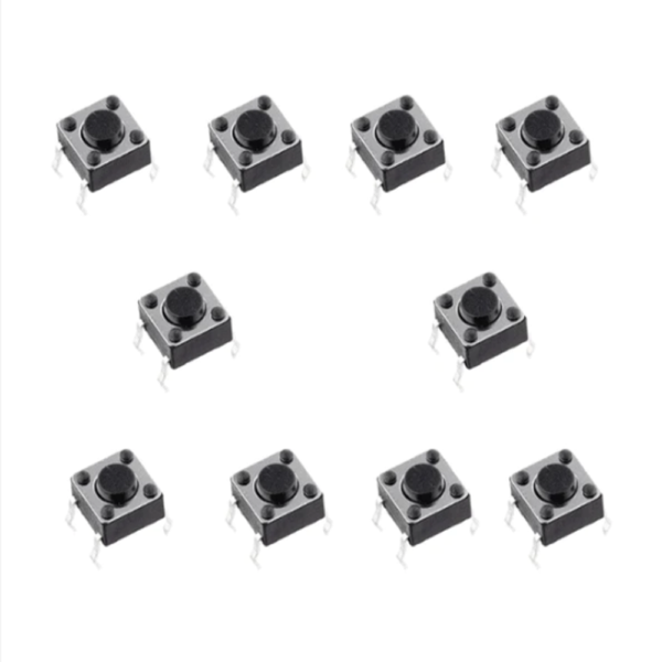 12x12x7.3mm Tactile Push Button Switch-10Pcs.