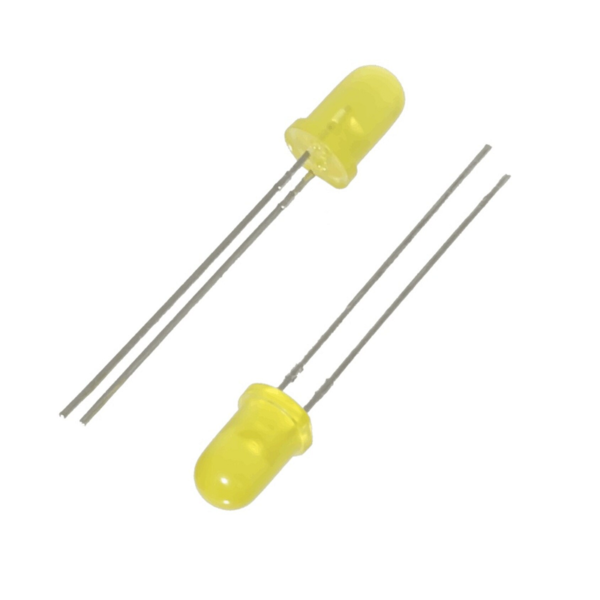 5mm DIP LED Yellow – 25 Pcs.