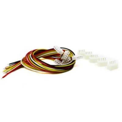 4 Pin JST XH 2.54mm Pitch Plug and Socket with Cable – 5 Pcs.